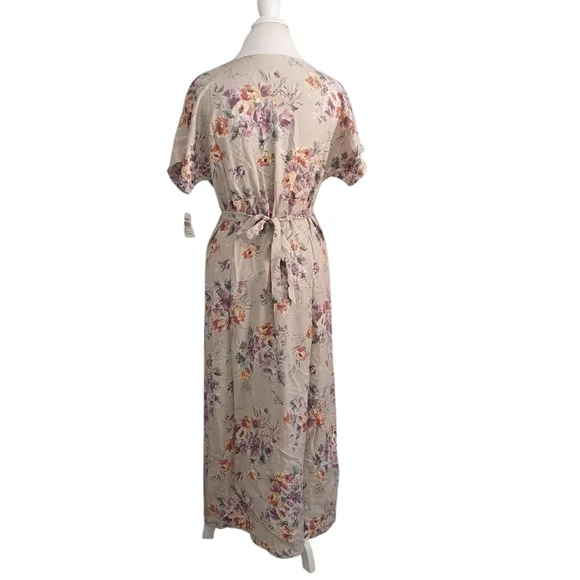 Vtg Susan Burrowes Size Large 90s Country Springtime Floral Cottagecore Dress - Picture 8 of 16
